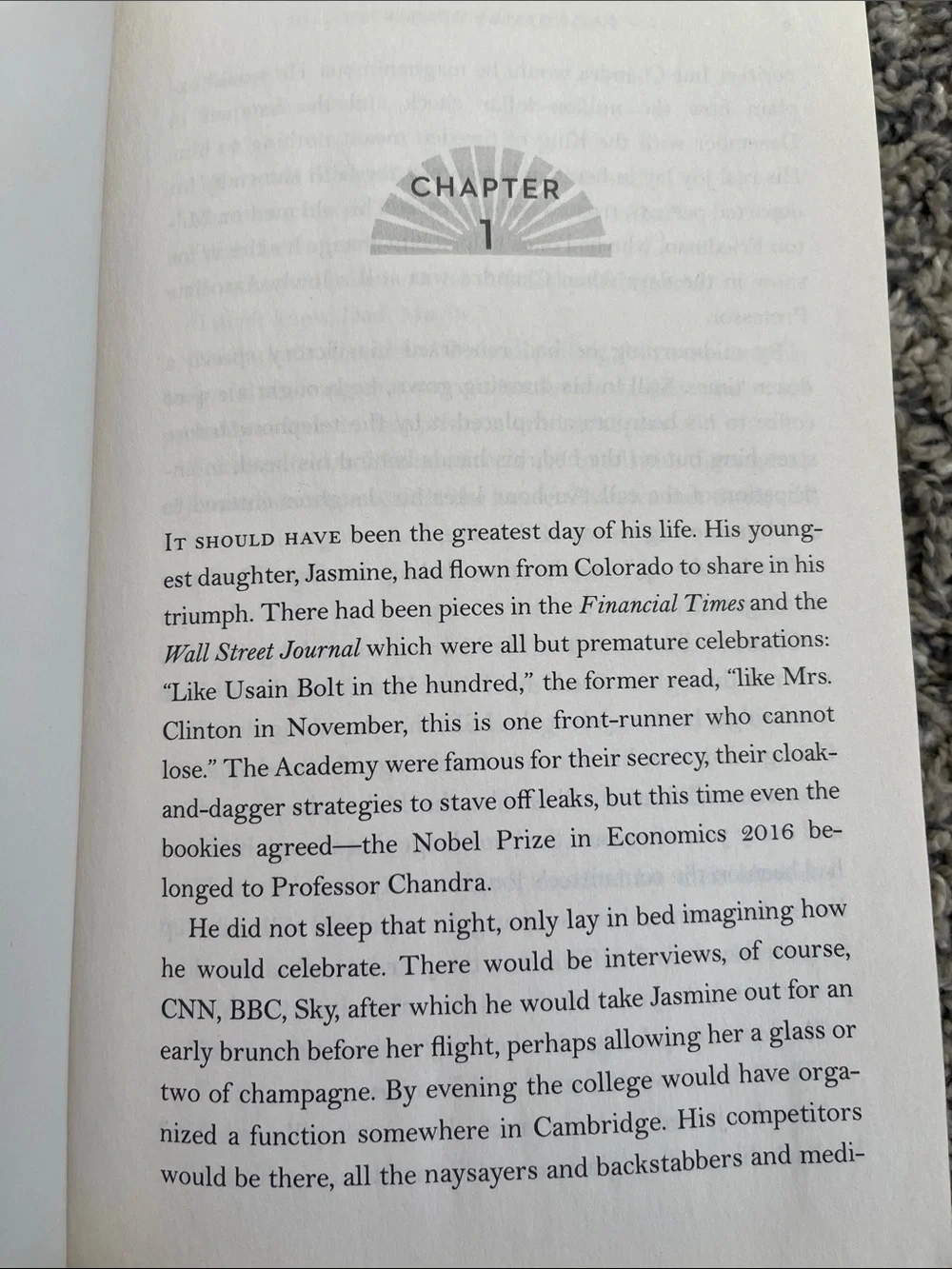 Book: professor Chandra follows his Bliss by Rajeev Balasubramanyam